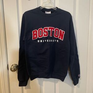 Boston University sweatshirt - Champion - Navy Blue - Mens XS